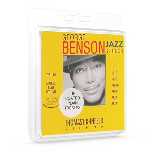 Thomastik GB112T George Benson Tinplated Trebles Flatwound Elektrische Snaren (12-53) 