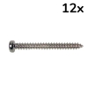 Boston PS-10-N Element Montage Schroef Zelftappend 2.6x25mm Nikkel (12 Stuks)