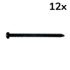 Boston PS-12-B Element Montage Schroef Zelftappend 2.6x35mm Zwart (12 Stuks)