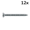 Boston TS-04-C Gitaarhals Montage Schroeven 4.5x45mm Chroom (12 Stuks)