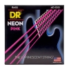 DR Strings NPB-40 Neon Pink Bassnaren Coated (40-100) Light