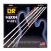 DR Strings NWB-45 Neon White Bassnaren Coated (45-105) Medium