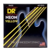 DR Strings NYB-40 Neon Yellow Bassnaren Coated (40-100) Light