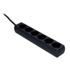 Procab PSC106/1.5-G Stekkerblok 6-Voudig 1.5 Meter Zwart