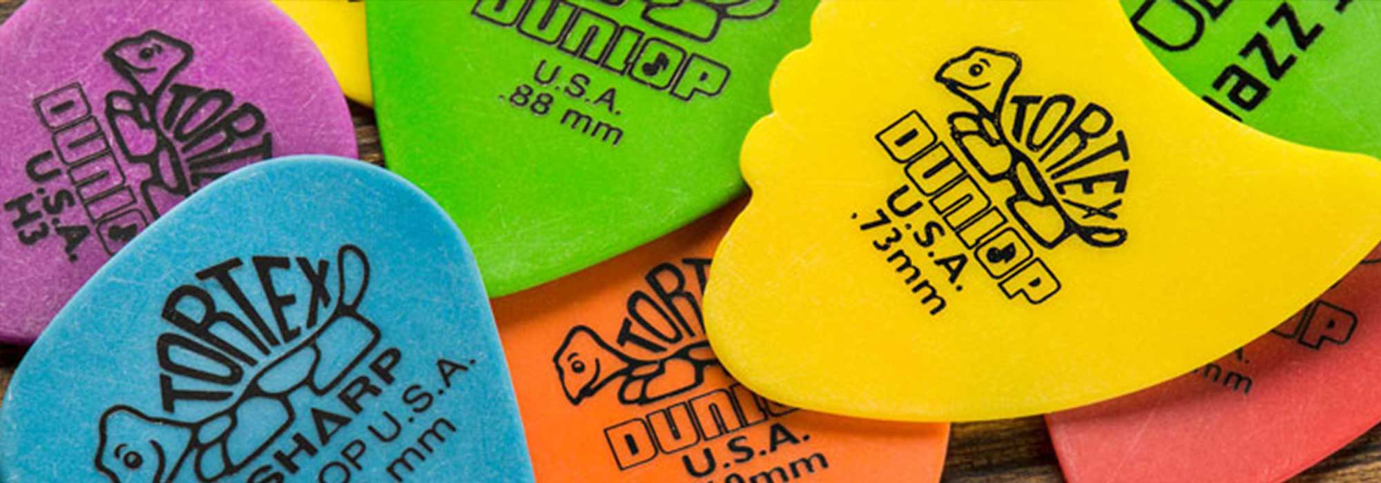 Dunlop Tortex Plectrums, vormen en mogelijkheden